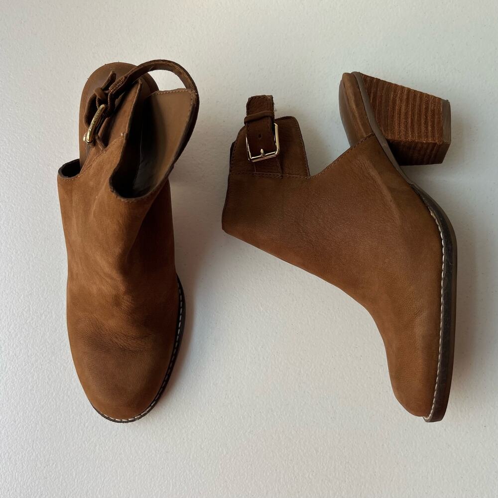 Cole Haan Pippa Slingback Booties Women's Size 8 Brown Leather Boho Quiet Luxury - Picture 2 of 14